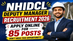 NHIDCL Deputy Manager (Technical) Recruitment 2026: 85 Vacancies, Notification PDF & Apply Online @ nhidcl.com