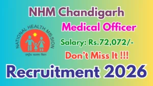 NHM Chandigarh Recruitment 2026 – Walkin for Medical Officer Posts