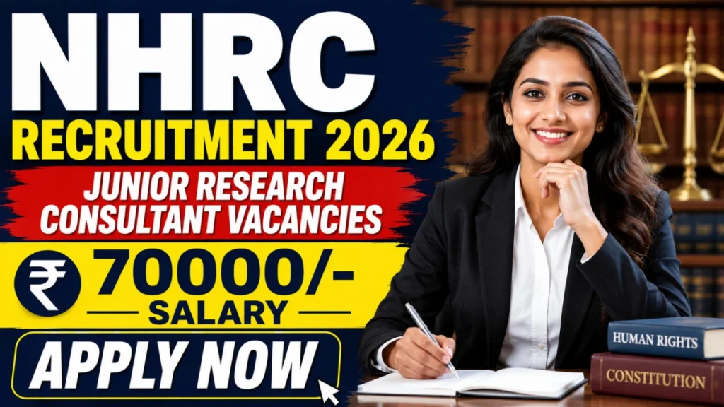 NHRC Junior Research Consultant Recruitment 2026