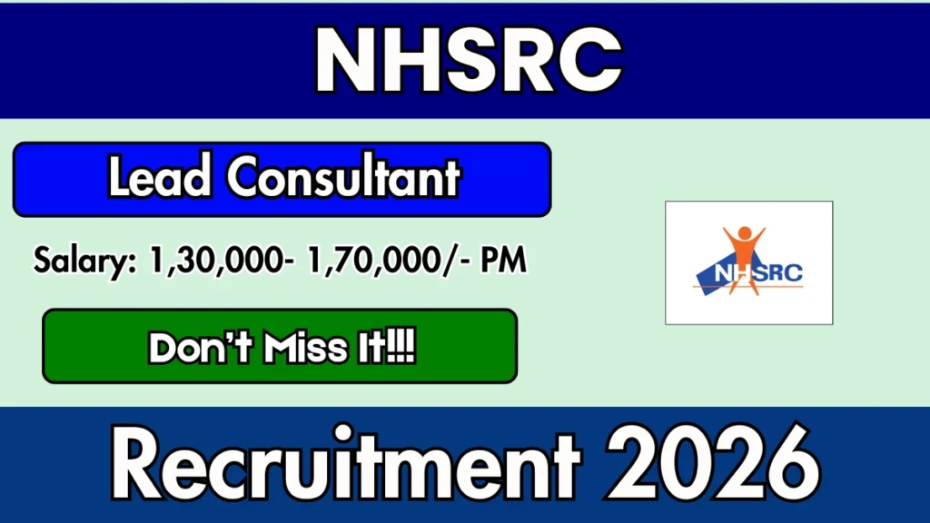 NHSRC Lead Consultant Recruitment 2026
