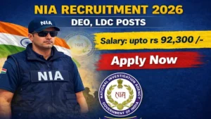 NIA Recruitment 2026 – Apply Offline for 40 DEO, LDC Posts