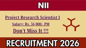 NII Project Research Scientist I Recruitment 2026