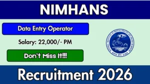 NIMHANS Data Entry Operator Recruitment 2026
