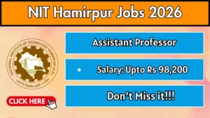 NIT Hamirpur Faculty Recruitment 2026