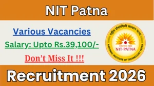 NIT Patna Non Teaching Recruitment 2026