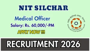 NIT Silchar Medical Officer Recruitment 2026