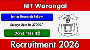 NIT Warangal Junior Research Fellow (JRF) Recruitment 2026