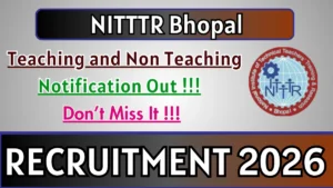NITTTR Bhopal Recruitment 2026 – Apply Online for 22 Posts