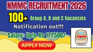 NMMC Recruitment 2026 – Apply Online for 132 Group A, B and C Posts