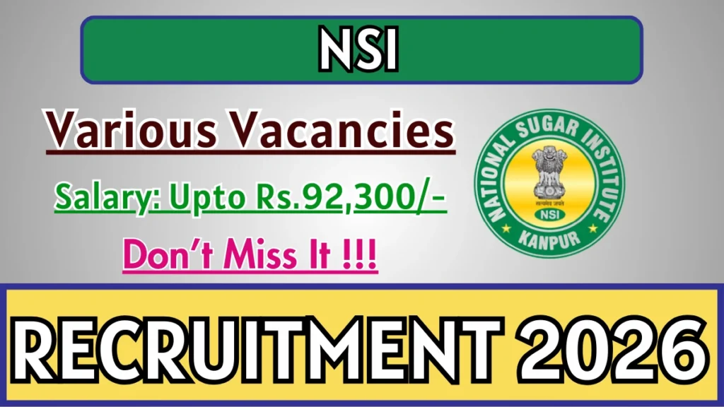 NSI Recruitment 2026 – Apply Offline for 04 Research Assistant, Draughtsman and More Posts