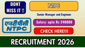 NTPC Recruitment 2026 (Short Notice)