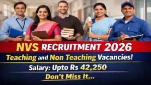 NVS Shillong Recruitment 2026 Notification Out – Apply Online for Teaching & Non-Teaching Posts