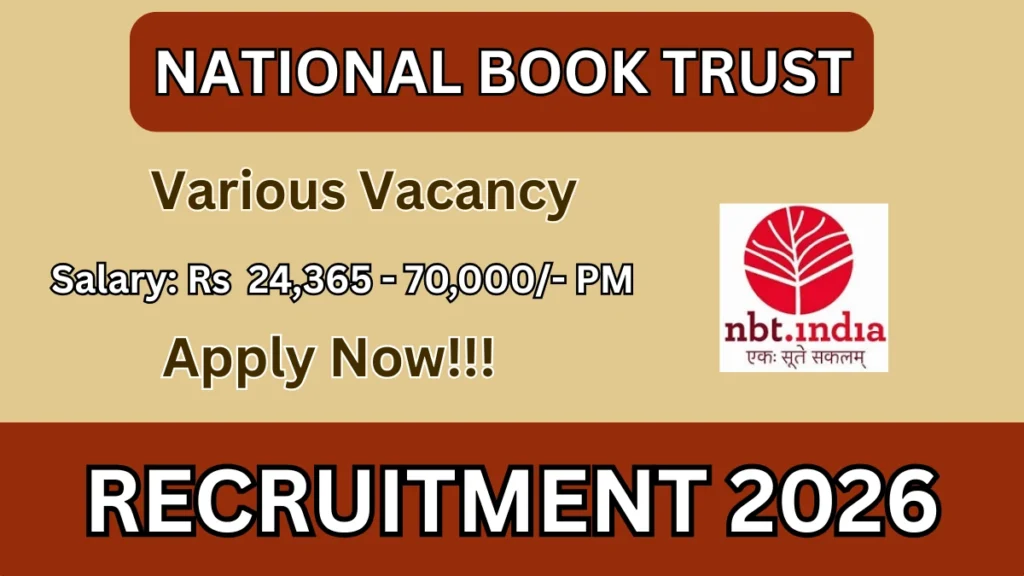National Book Trust Recruitment 2026