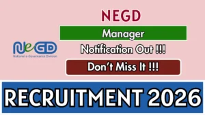 NeGD Manager Recruitment 2026 – Apply Online
