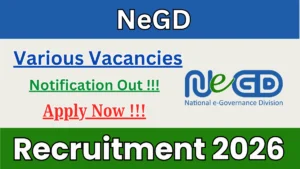 NeGD Recruitment 2026 – Apply Online for 03 Project Manager, Technical Lead And More Posts