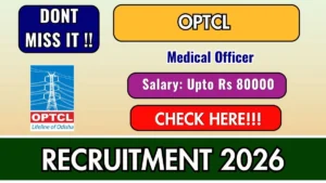 OPTCL Medical Officer Recruitment 2026
