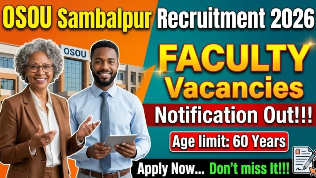 OSOU Sambalpur Faculty Recruitment 2026