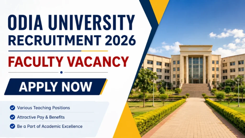 Odia University Faculty Recruitment 2026
