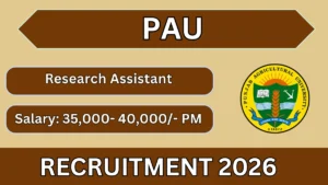 PAU Research Assistant Recruitment 2026