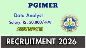 PGIMER Data Analyst Recruitment 2026