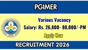 PGIMER Recruitment 2026 – Apply Online for DEO, Office Helper and More Posts