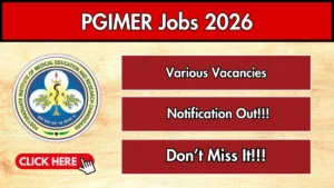 PGIMER Recruitment 2026 – Apply Online for Various Posts