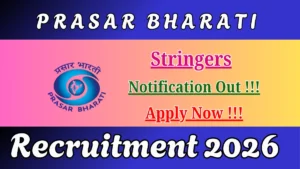 Prasar Bharati Stringers Recruitment 2026