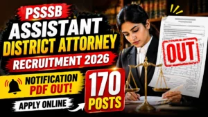 Punjab ADA Notification 2026 Out: 170 Assistant District Attorney Vacancies, Check Eligibility and Apply Online @ sssb.punjab.gov.in