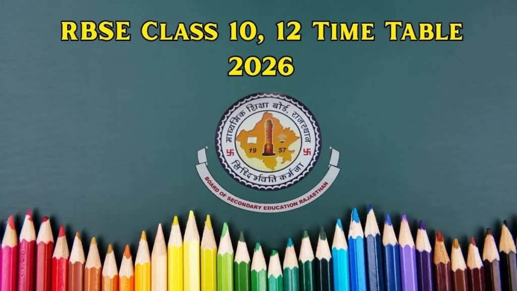 RBSE 10th and 12th Time Table 2026 Out rajeduboard.rajasthan.gov.in Check Time Table Here