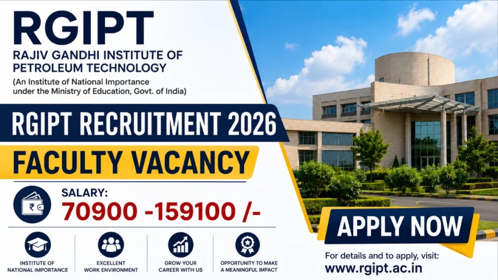 RGIPT Faculty Recruitment 2026 – Apply Online
