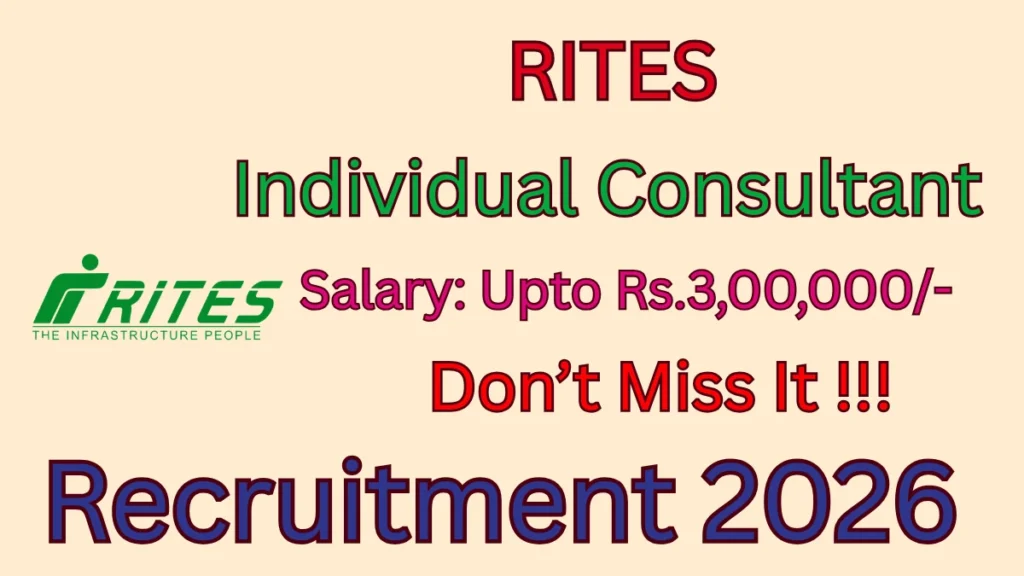 RITES Individual Consultant Recruitment 2026