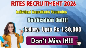 RITES Individual Consultants Recruitment 2026