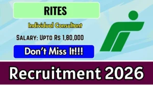 RITES Recruitment 2026 – Apply Online for Individual Consultant Posts