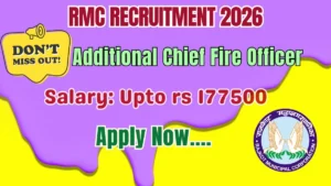 RMC Additional Chief Fire Officer Recruitment 2026