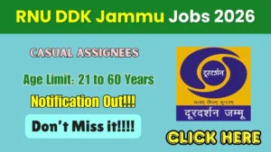 RNU DDK Jammu Recruitment 2026