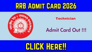 RRB Technician Admit Card 2026 OUT