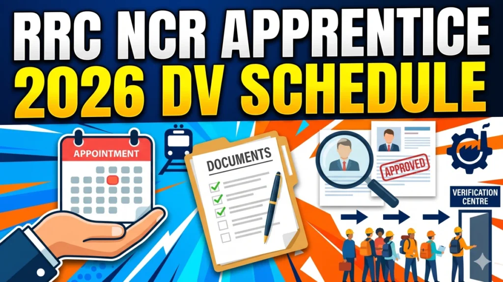 RRC NCR Apprentice DV Schedule 2026 OUT @ rrcpryj.org