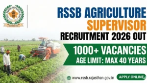 RSSB Agriculture Supervisor Recruitment 2026 Out – Apply Online 1100 Posts