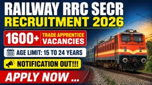 Railway RRC SECR Trade Apprentice Recruitment 2026 Notification Out