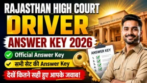 Rajasthan High Court Driver Answer Key 2026 OUT
