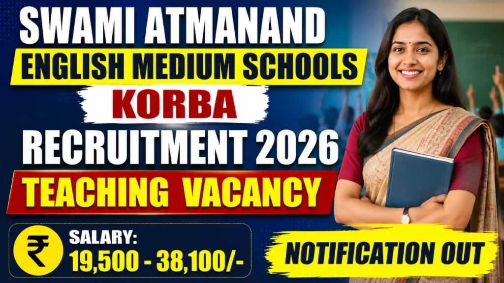 SAES Korba Teaching Recruitment 2026