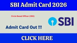 SBI CBO Admit Card 2026 Out