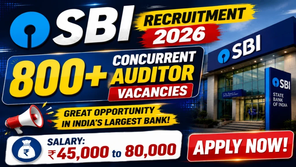 SBI Concurrent Auditor Recruitment 2026