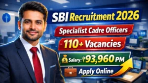 SBI Specialist Cadre Officers Recruitment 2026 Out – Apply Online 116 Posts