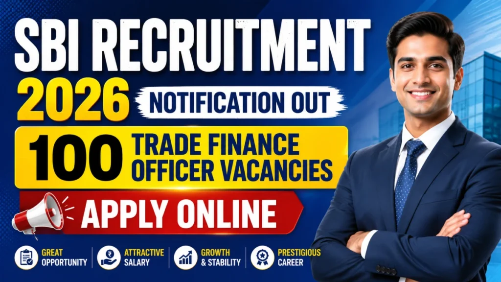 SBI Trade Finance Officer Recruitment 2026 Notification Out