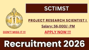 SCTIMST Project Research Scientist I Recruitment 2026
