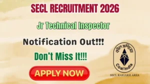 SECL Jr Technical Inspector Recruitment 2026