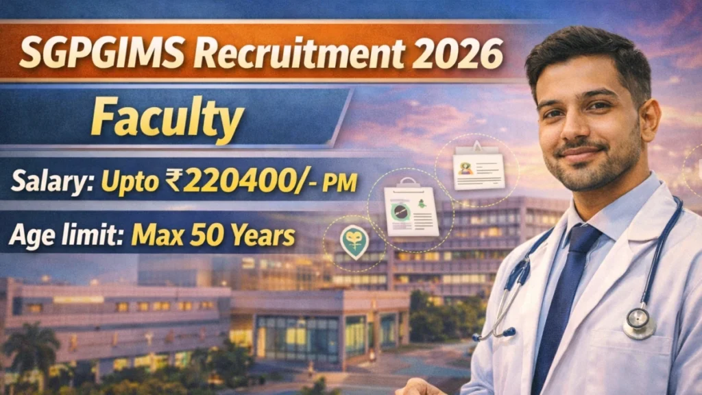 SGPGIMS Faculty Recruitment 2026 Out – Apply Offline 98 Posts