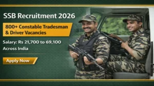 SSB Constable Tradesman & Driver Recruitment 2026 Notification Out – Apply Online for 827 Posts