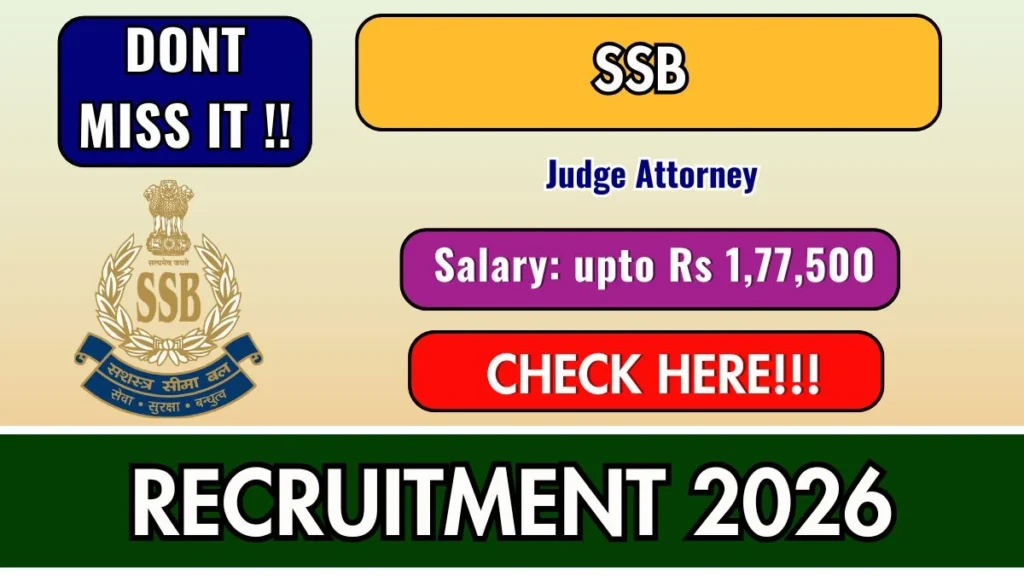 SSB Judge Attorney Recruitment 2026